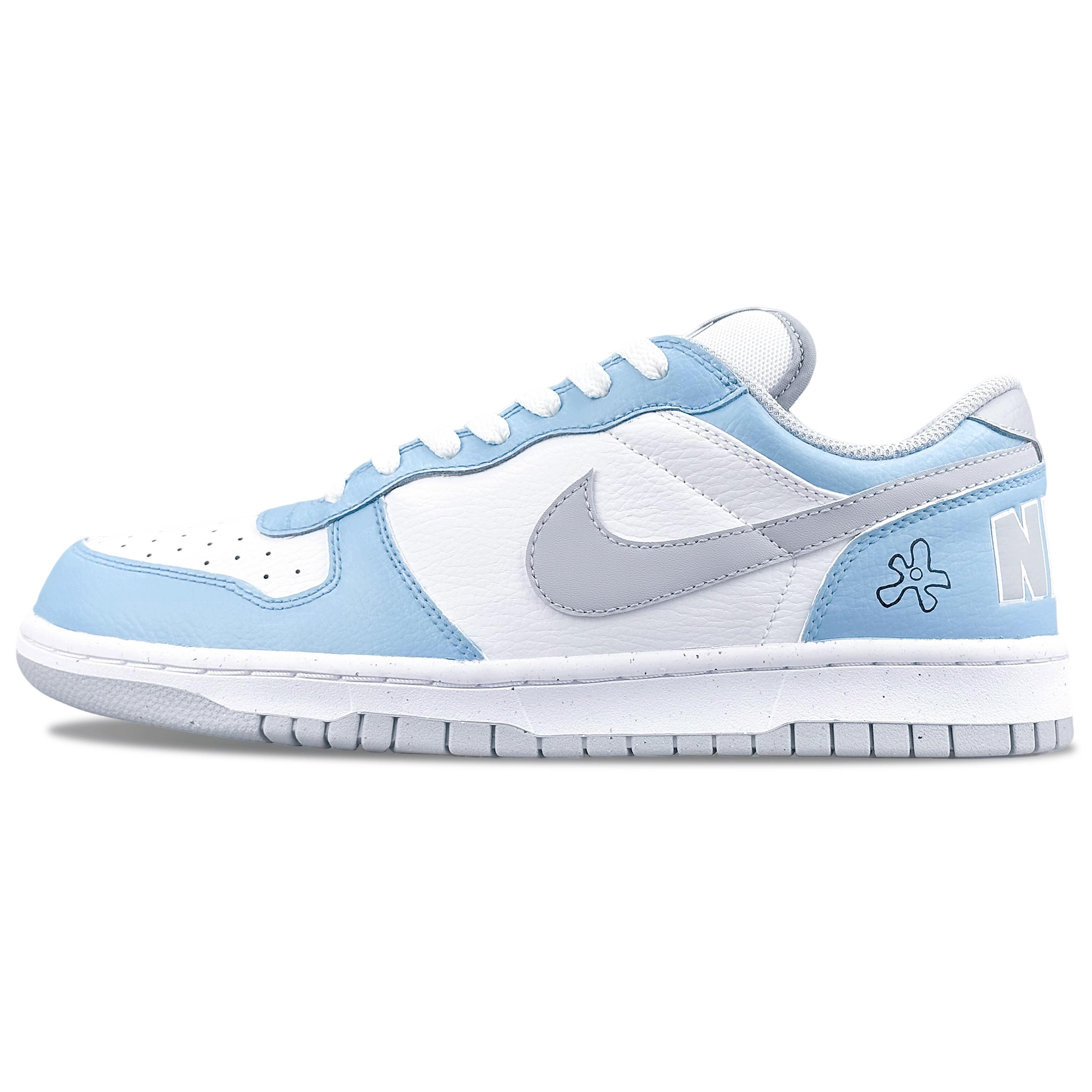 

Nike Big Abrasion Resistant Breathable Abrasion Resistant Breathable Low top Skateboard Shoes Men s White Blue 355152-106(Team1577-) 44
