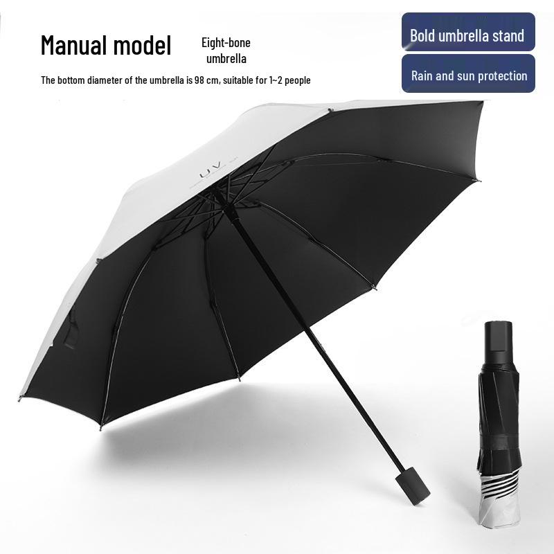 Extra Large Reinforced Automatic Sun & Rain Umbrella with Anti-UV Sunshade and Logo Print