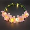 Korona na przyjęcie weselne, świecąca opaska na głowę z kwiatami, wieniec ze światłami LED, dekoracja girlandy, upominek na urodziny dla kobiety, dziewczyny, świecąca opaska na włosy