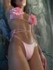 Floral Bikini Micro Bikini Set Push Up Women Swimsuit Female Swimwear Bandage Biquini Sexy Bathing Suit Solid Swimming Beachwear