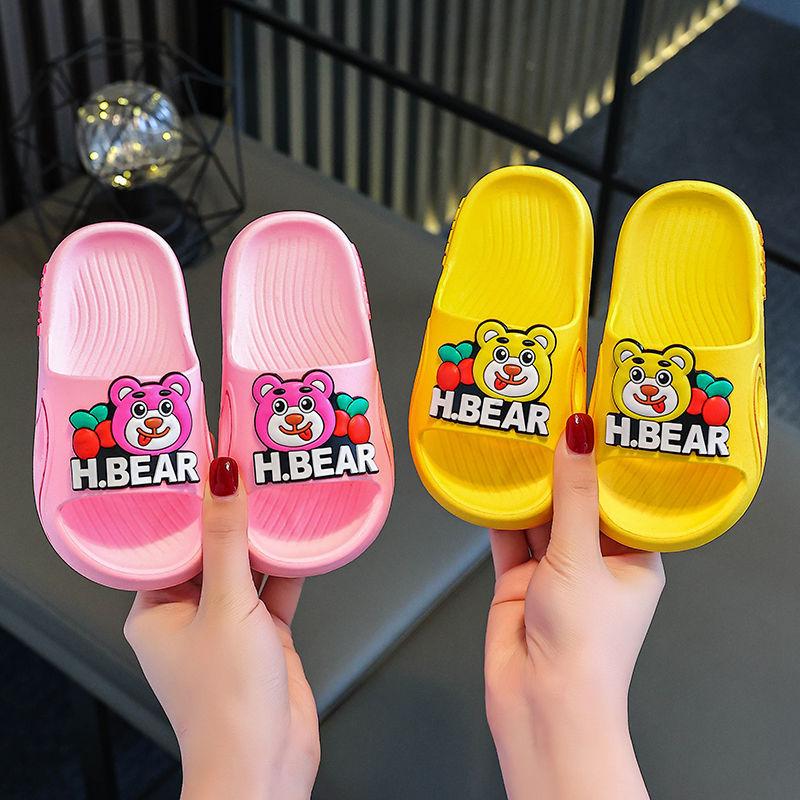 Children's Slippers Summer Cartoon Boys Indoor Home Non-Slip Soft Sole Bathroom Cute Girls Baby Parent-Child Sandals