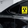 Auto waarschuwingssticker Veiligheidsteken Sticker Set Radioactieve Materialen Ontwerp Decal voor Laboratorium, Magazijn & Industriële Veiligheidsmelding