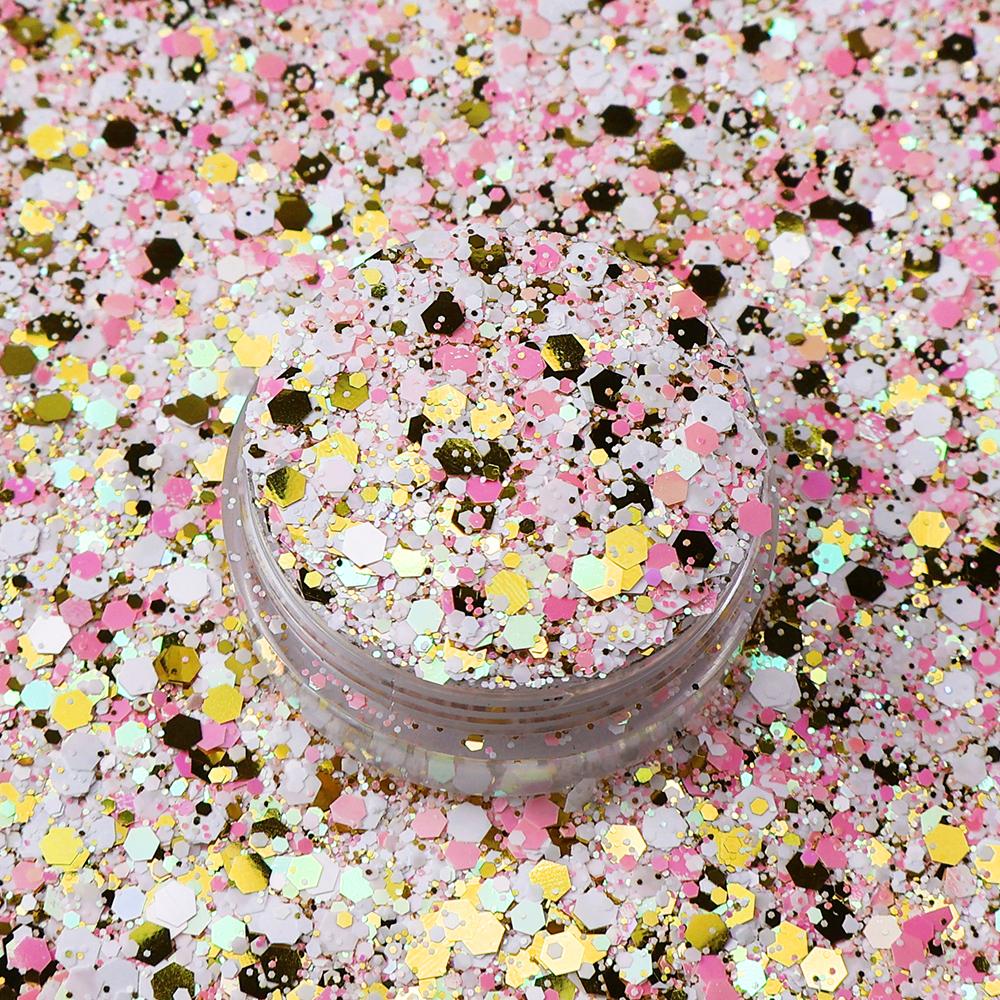 New Valentines Day Polyester Glitter Bulk Chunky Mixed Glitter for Resin Tumblers Christmas Decorations
