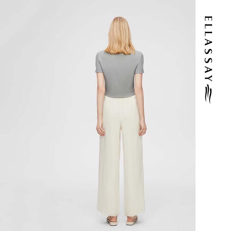 ELLASSAY Women's Relaxed Wide-Leg Trousers