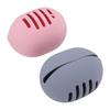 Makeup Sponge Holder Shatterproof Silicone Beauty Make Up Blender Case for Travel Gray Pink 2 PCS