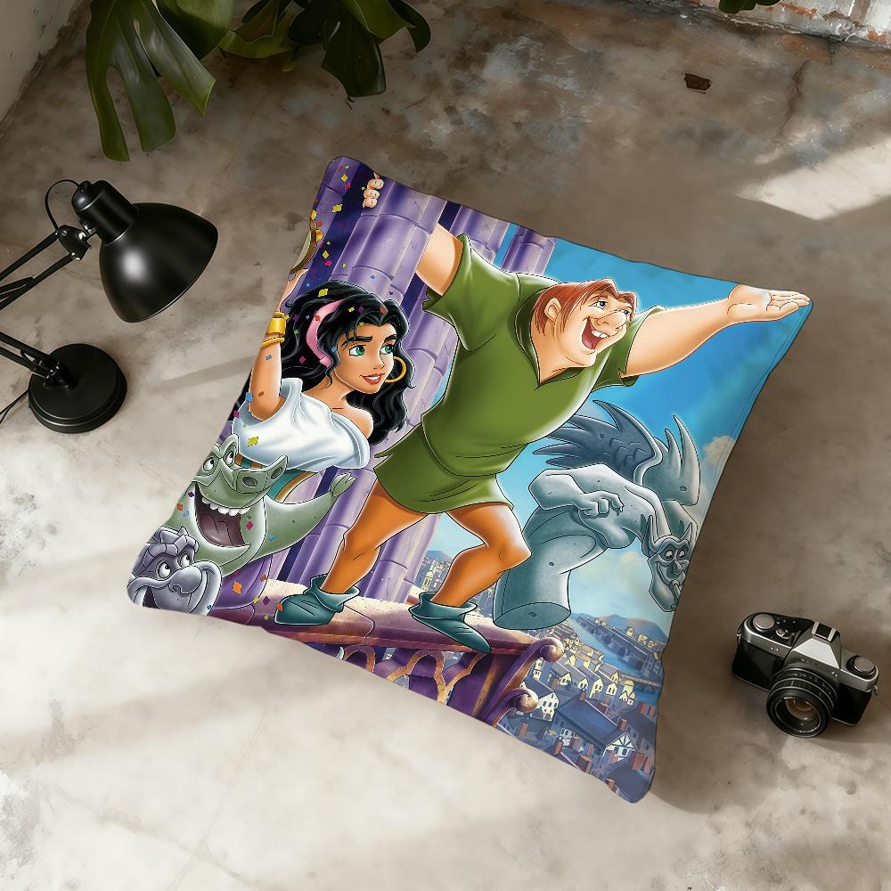 Cartoon The HHunchback Notre Dame DSN cushion cover Home Office Convenient Nordic Simplicity Hit With Zipper Cushion Cover