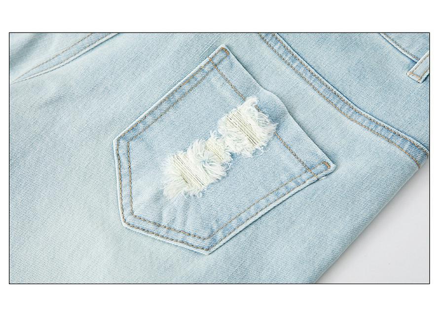 Spring/Summer Women's High-Waisted Wide-Leg Hollow Casual Jeans