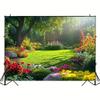 Multi Functional Spring Garden Background Banner Suitable for Birthdays Holidays Parties with Multiple Sizes To Choose from