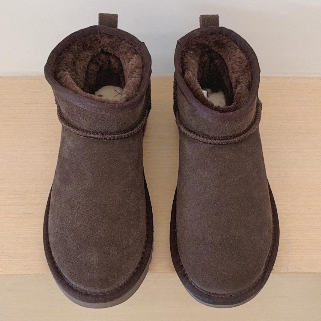 Classic Winter Women Ultra Mini Snow Boots Genuine Cowhide Leather Fur Slippers 2027 New Design Men Short Boot Flat Cotton Shoes