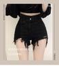 Korean High Waist Distressed Denim Shorts for Women