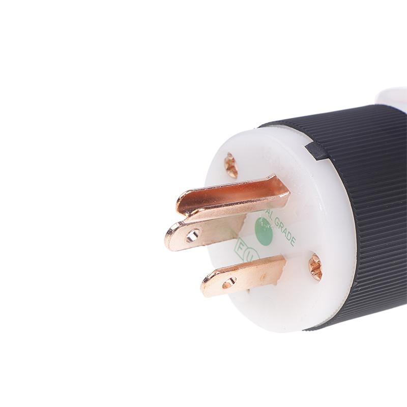 1 Pcs Hifi Audio Us Plug Female Socket American Standard Copper Ac Power Supply Male Connector
