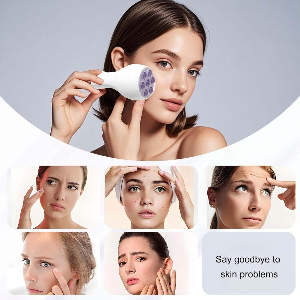Handheld Face Roller 7 Jade Beads Facial Massager Skin Tighten Lifting Promotes Face Cream Absorption Portable Comfortable Grip