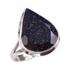 Natürlicher Blauer Sonnenstein Edelstein 925 Massiver Sterlingsilber Schmuckring S.9 V6l81