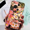 For TCL 605 Case Flower Geometric Painted Bumper Coque Soft Silicone Cover Fundas For TCL 60 SE 4G Cases 60SE TCL605 Shells