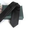 Black Colors Zipper Tie Handmade High Quality Necktie Skinny 6CM Men Ties for Man Women Jacquard Cravat Business Party Corbatas