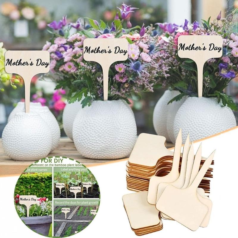 20Pcs Plant Label Plant Label T-Shaped Garden Marker Name Plate Outdoor Plant Vegetable Seedling Waterproof Handwritten