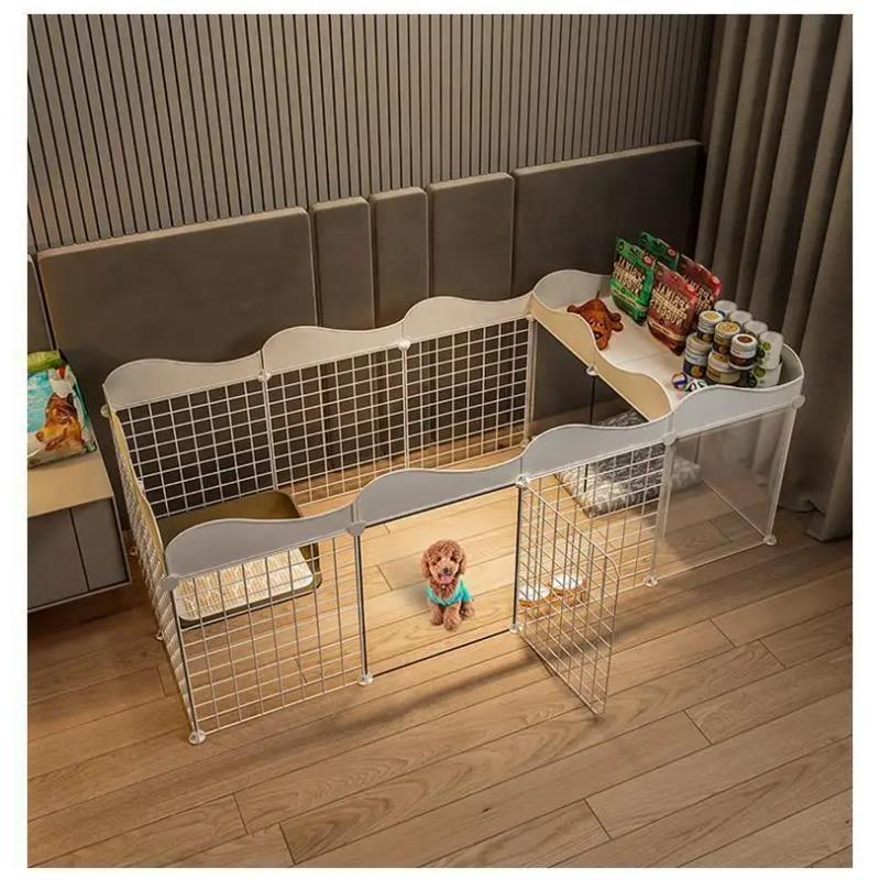 Recinto Casa Cuccia per Cane Animale Domestico Casa Canile Interno Cane Piccolo Orsacchiotto Recinto Porta di Isolamento Con Area Toilette Gabbia