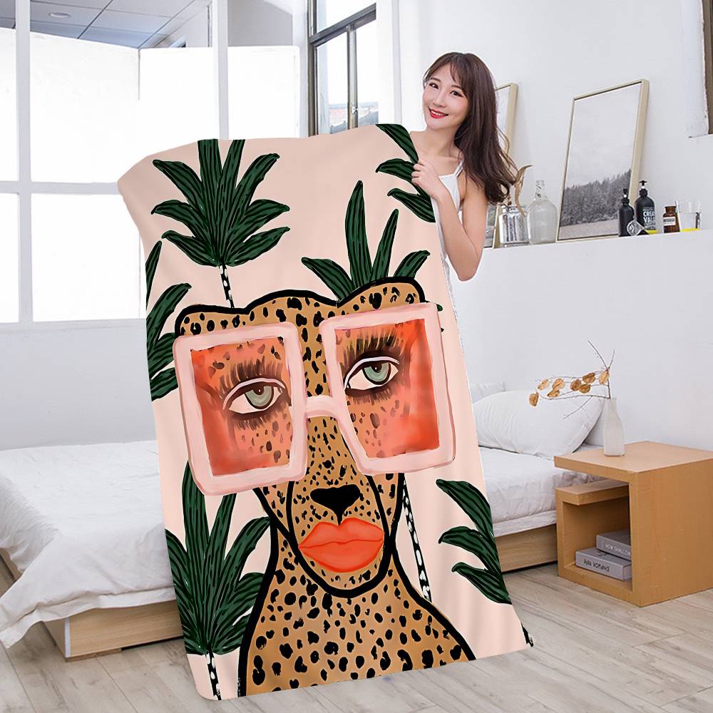 Egypt Colorful Abstract Tiger And Leopard Beach Towel Colorful Bath Towels For Girl Microfiber Quick Dry Sand Free Beach