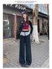 Women's Lace Patchwork Polka Dot Wide-Leg Elastic Waist Pants, Loose Fit, Floor-Length - Spring/Summer 2025 Collection