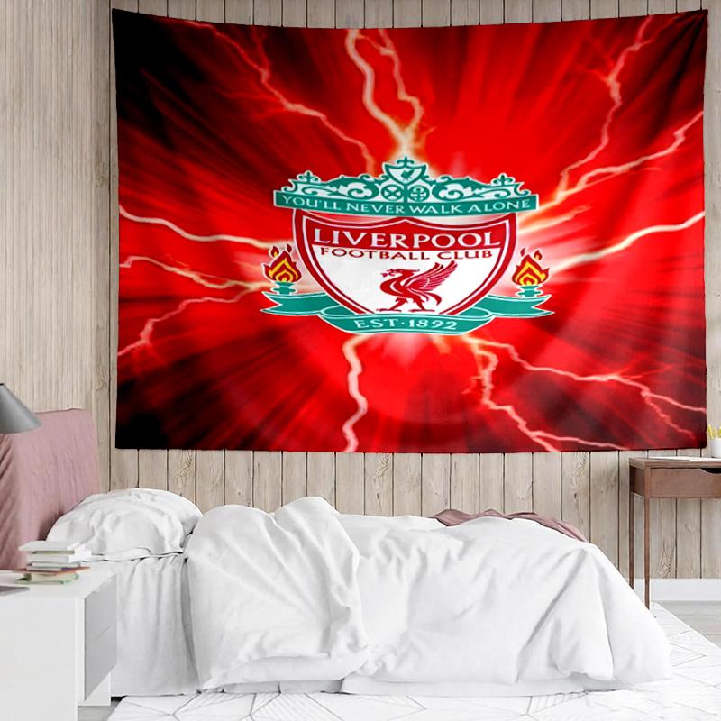 Football Club Emblem Printed Printed Tapestry, for Bedroom,Livingroom, dormitory, Large Wall Decor, Fabric Decor Fan Birthday Gifts