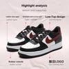 Nike Air Force 1 GS Black Dark Team Red Kids Sneakers Summit-White White FZ4351-001