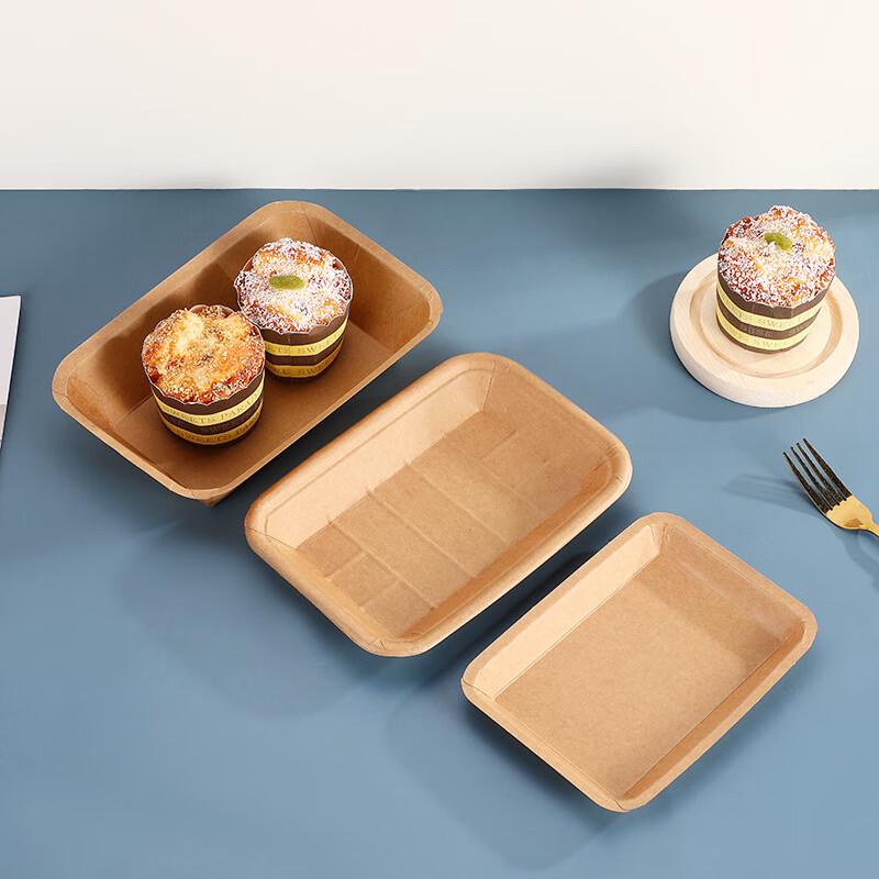 Disposable Kraft Paper Food Trays