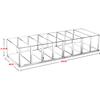 2PCS 8 Compartments Eyeshadow Makeup Organiser Removable Clear Acrylic Cosmetic Storage Box Rawer for Dresser Washbasin Bathroom