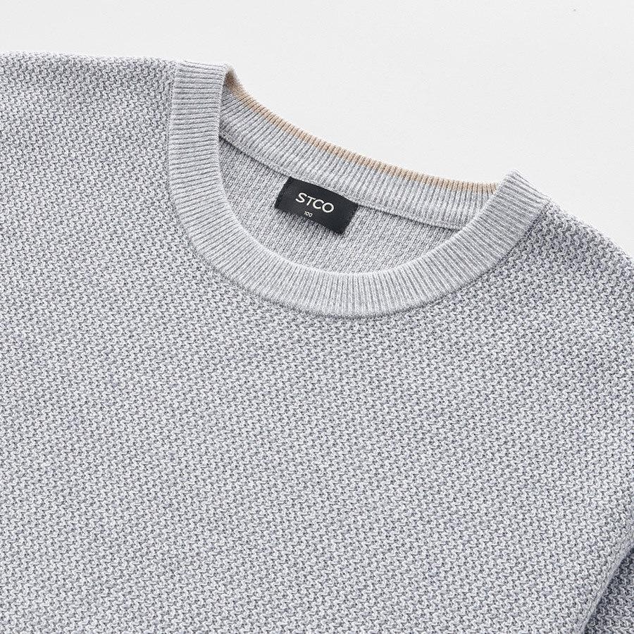 STCO Modified Knit Round Knit Blue (Basic Fit)_Sktva02Nsl