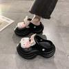 2025 Summer Sweetheart Girl Hello Kitty Hole Shoes Women Super Fire Cute Bag Head Slippers Student Beach Cool Slippers