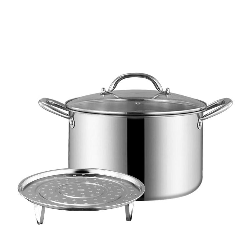ZISIZ 28CM Stainless Steel Thickened Soup Pot