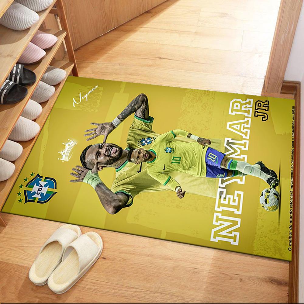 Neymar Jr. Brazil Celebration Square Rugs Are a Great Choice for Living Rooms, Bedrooms, Home Décor, and As Gifts.