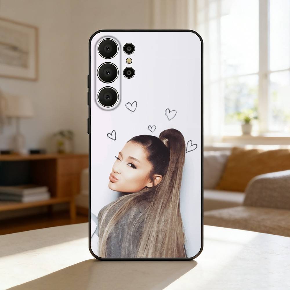Чехол для телефона A-Ariana G-Grande для Samsung S26, S25, 24, 23, 22, 30, 21, 10, 9, Ultra, Plus, Lite, FE Мягкий черный чехол Samsung S20plus5G