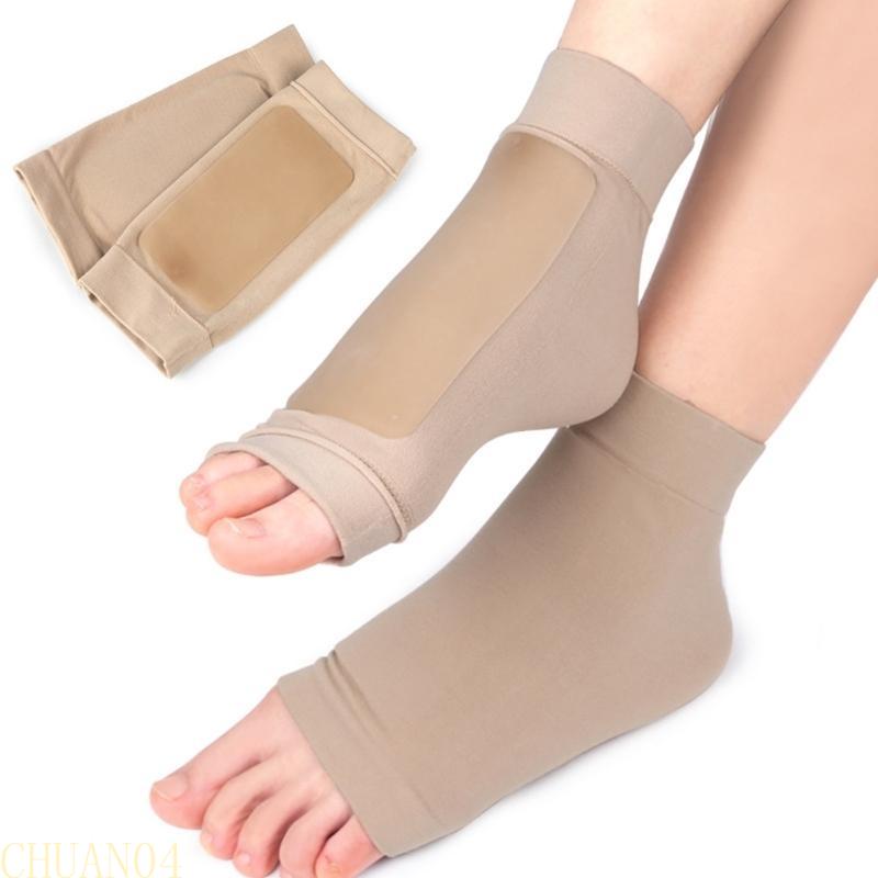 A1A2 1Pair Breathable Elastic Ankle Gel Sleeves Soft Padded Skate Socks Feet Protector Heel Protection Socks Easy to Use