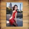 Metal Poster Vintage Lady 20x30cm Home Wall Decor