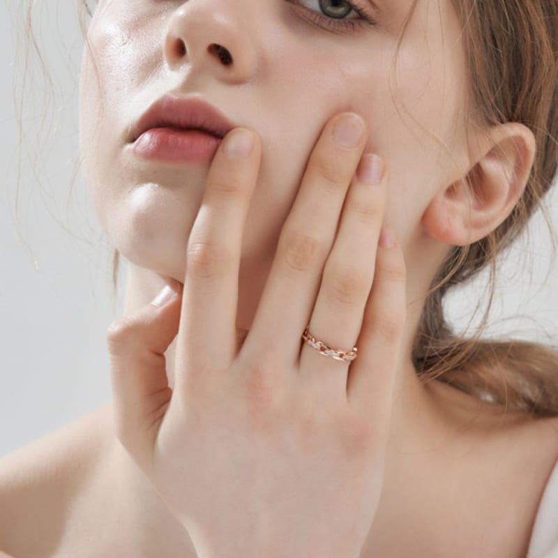 CRANNE Cubic Chain Open Ring C24RB096