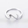 Adjustable Open Rings for Women Lovely Cat Long Tail Finger Rings Knitting Crocheting Joint Rings Jewelry Accessories