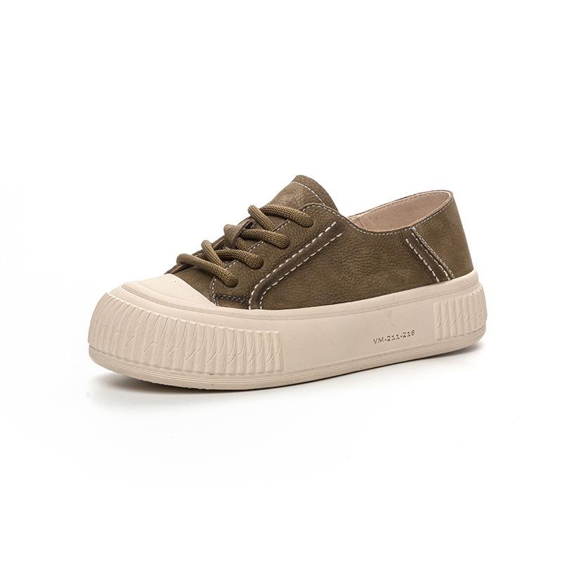 

Студенческие туфли на толстой подошве, повседневные женские туфли на плоской подошве, маленькие белые туфли 40 коричневый