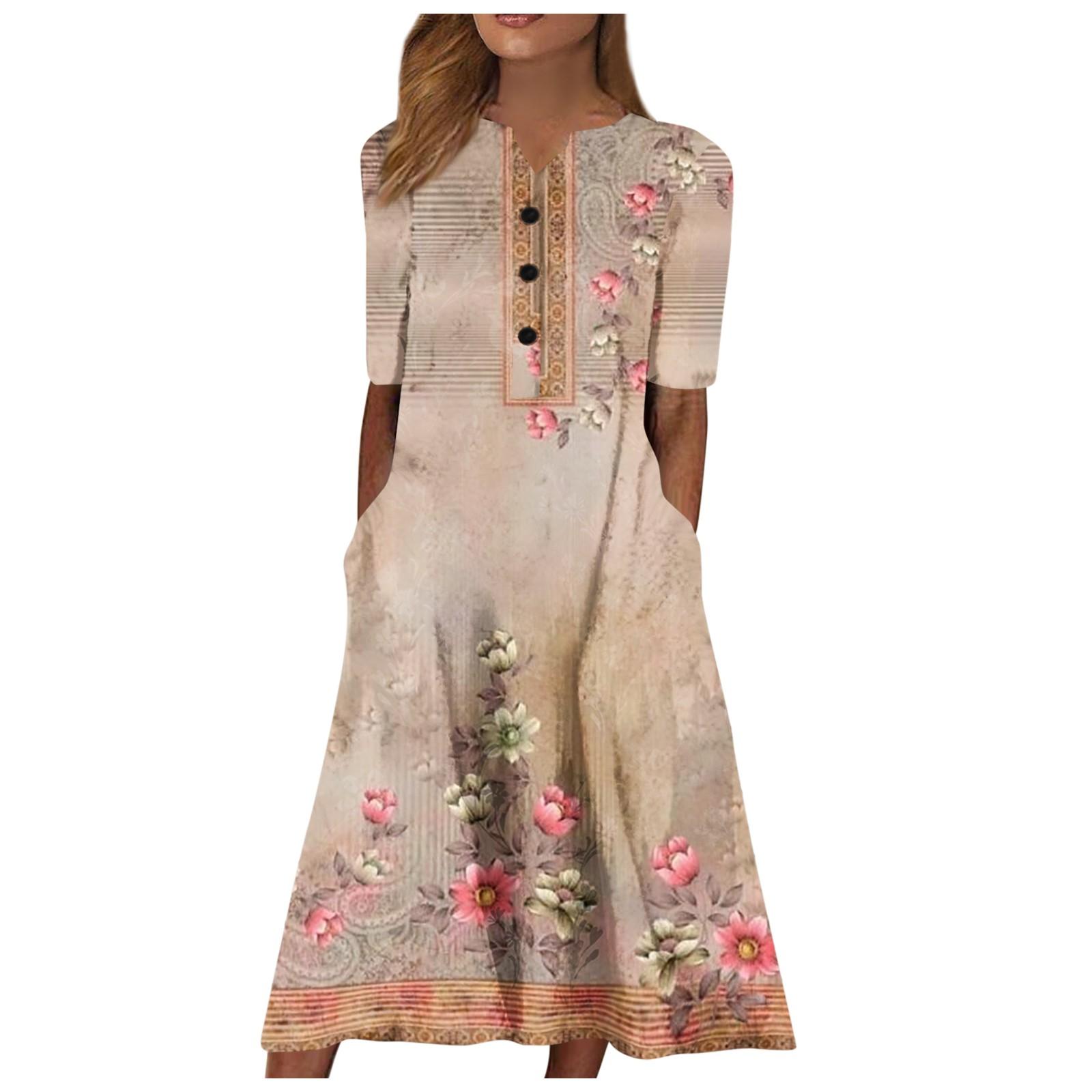 Женская летняя повседневная модная пляжная свинг-юбка с v-образным вырезом и короткими — фото 3