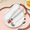 New Portable Cute Dinnerware Sets 316 Stainless Steel Fork Spoon Chopstick Set With Cutlery Box Reusable Tableware Set