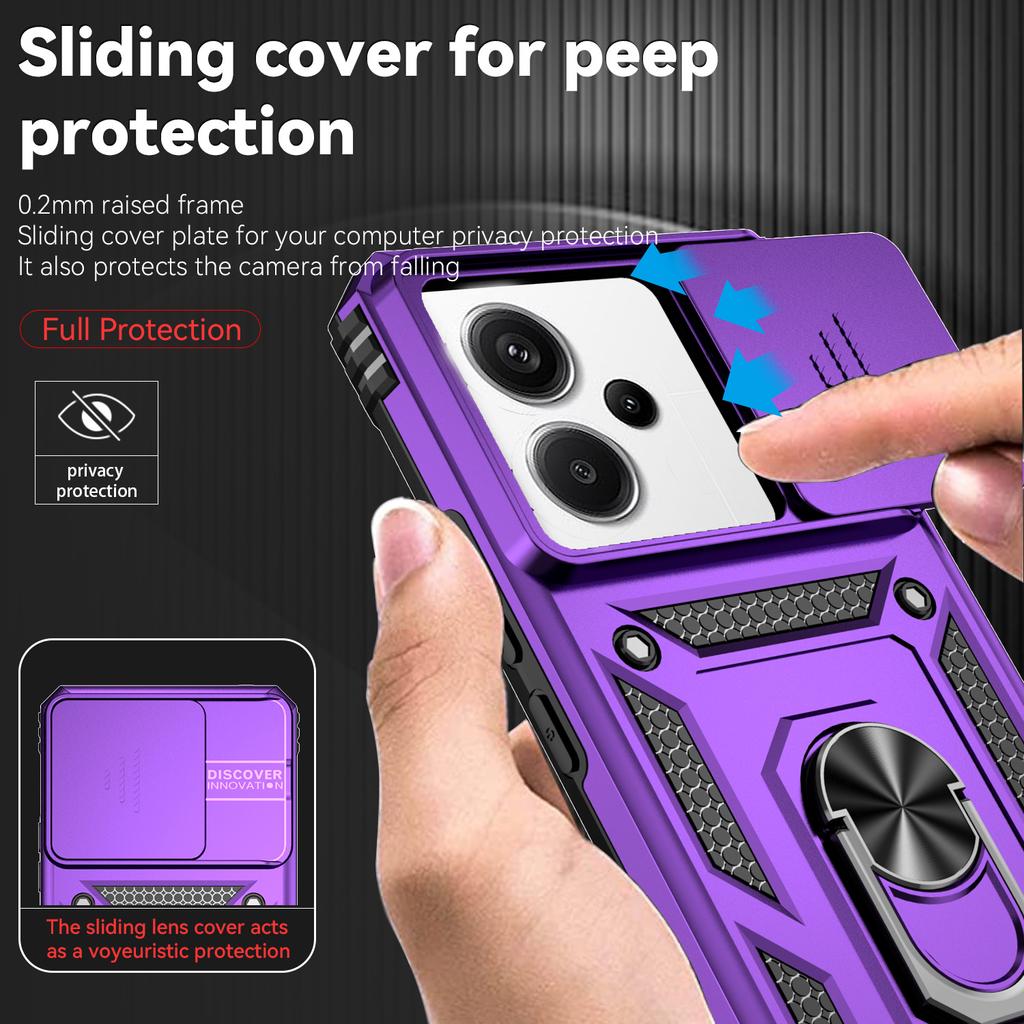 For Xiaomi 13T 12T 11T Pro 5G Case Car Magnetic Ring Holder Armor Shockproof Coque For Redmi 12 13C 12C 11A4G Lens Protect Cover