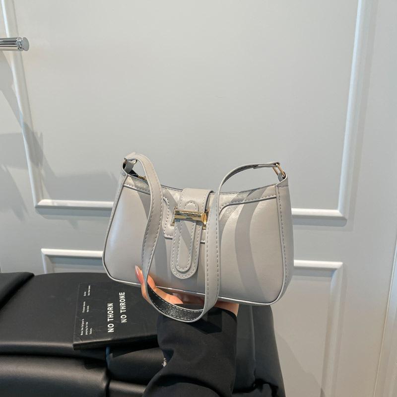 

Retro fashion texture small square bag women s new trend casual armpit bag simple shoulder messenger bag серый