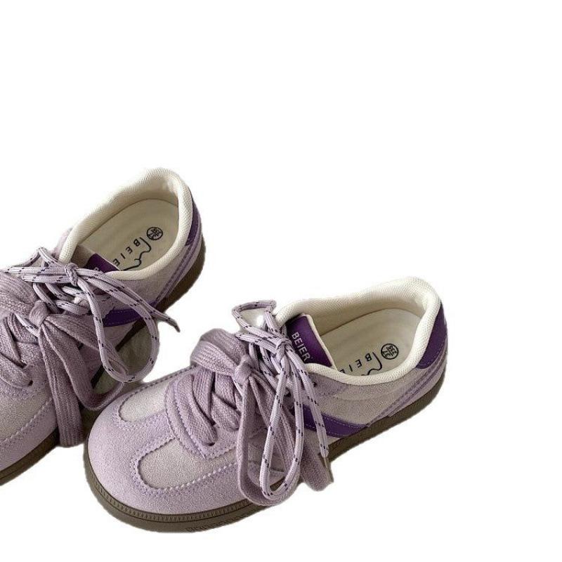 Platform-soled German Training Shoes Women's Spring 2025 New Big-headed Board Shoes Versatile, Lightweight Soft-soled Sports and Leisure Shoes