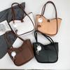 2026 Spring New Vintage Solid Color Large Capacity Tote Hobo Shoulder Top Handle Bag Women Fashi Casual Commuter Handbag