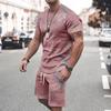 Men's Tropical Flowers Tees Sets Summer Tops Short Sleeve Short Pants Crew Neck Vacation Casual Outdoor Vacation Sport