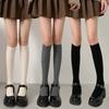 Spring and Summer Calf Socks Women's Jk Wind College Wind Pressure Thin Legs Spring and Autumn Long Tube Black and White Tide Socks