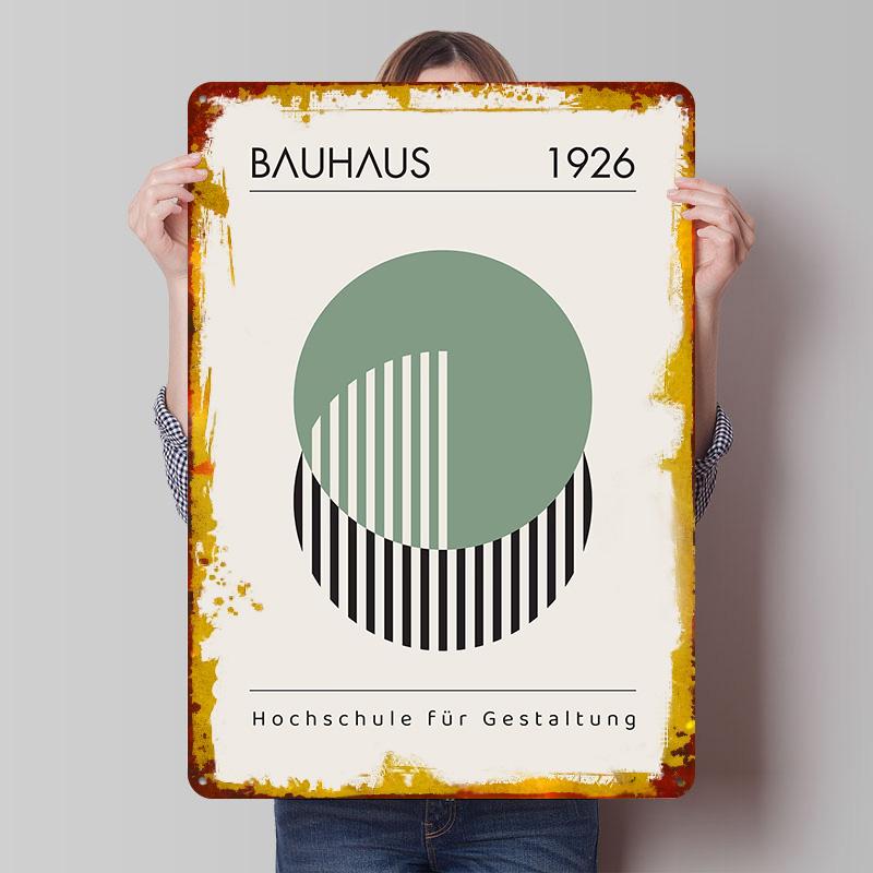 

BAUHAUS Abstrakt TBK Printed Poster Customized Wall Art Retro Vintage Metal Tin Signs for Home Decor Coffee Bar Accessories 20x30cm（7.8x11.8inch）