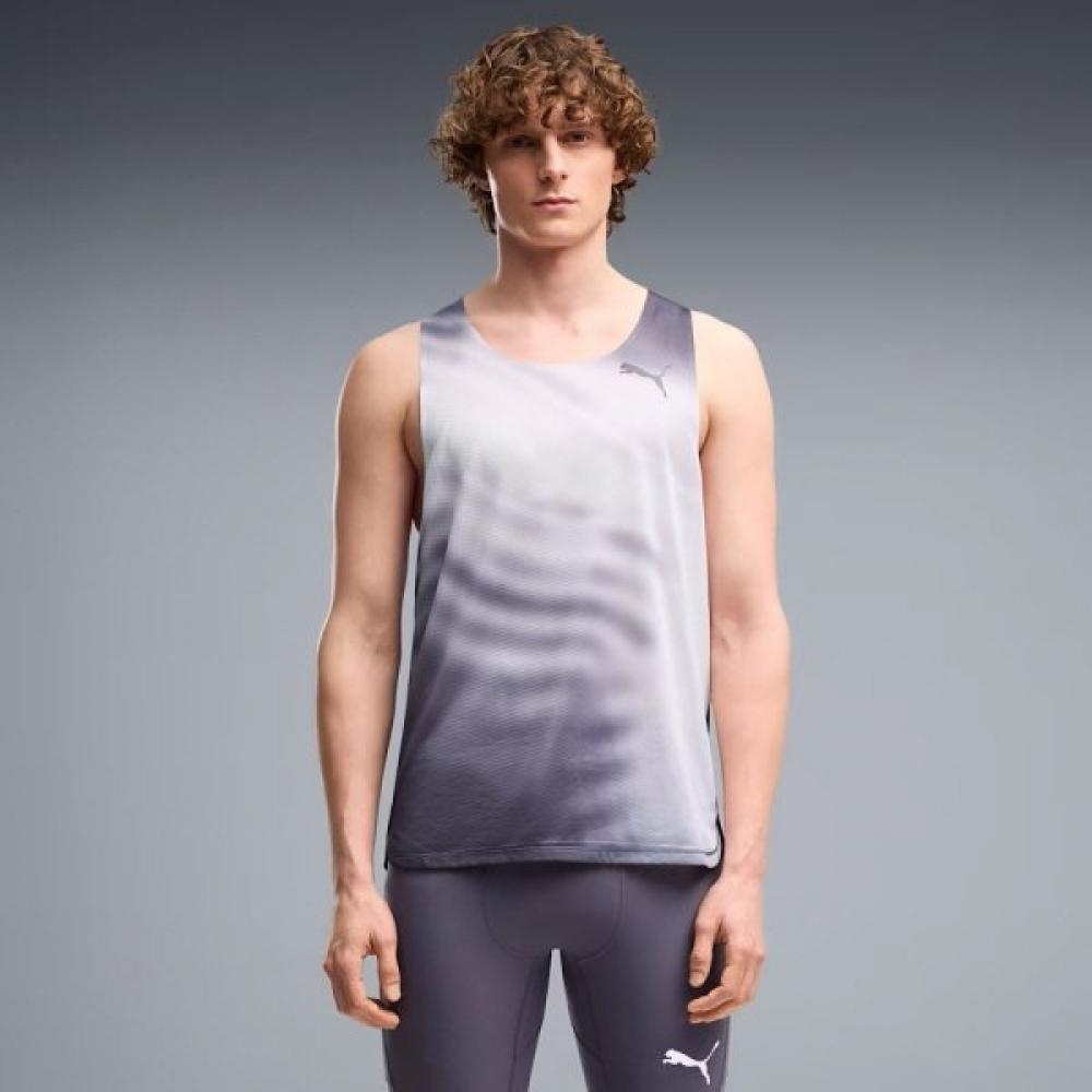 PuMa Men S Running lightSpeed Graphic Short Sleeve M 528772 35 Inky Depths/S(95)