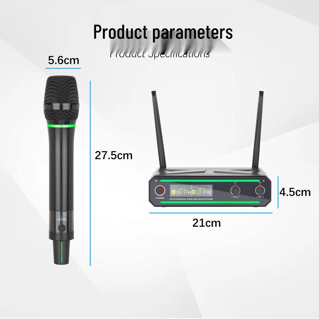 Dual Wireless Microphone System for Home and Stage Use