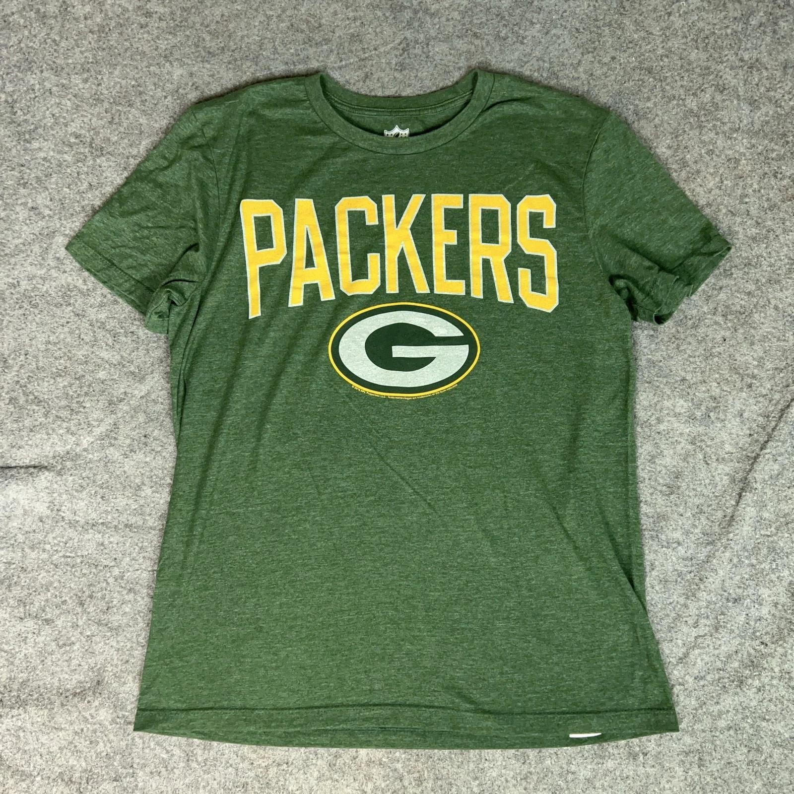 Green Bay Packers Shirt Mens Medium Green NFL Football Team Apparel Cotton Tee L