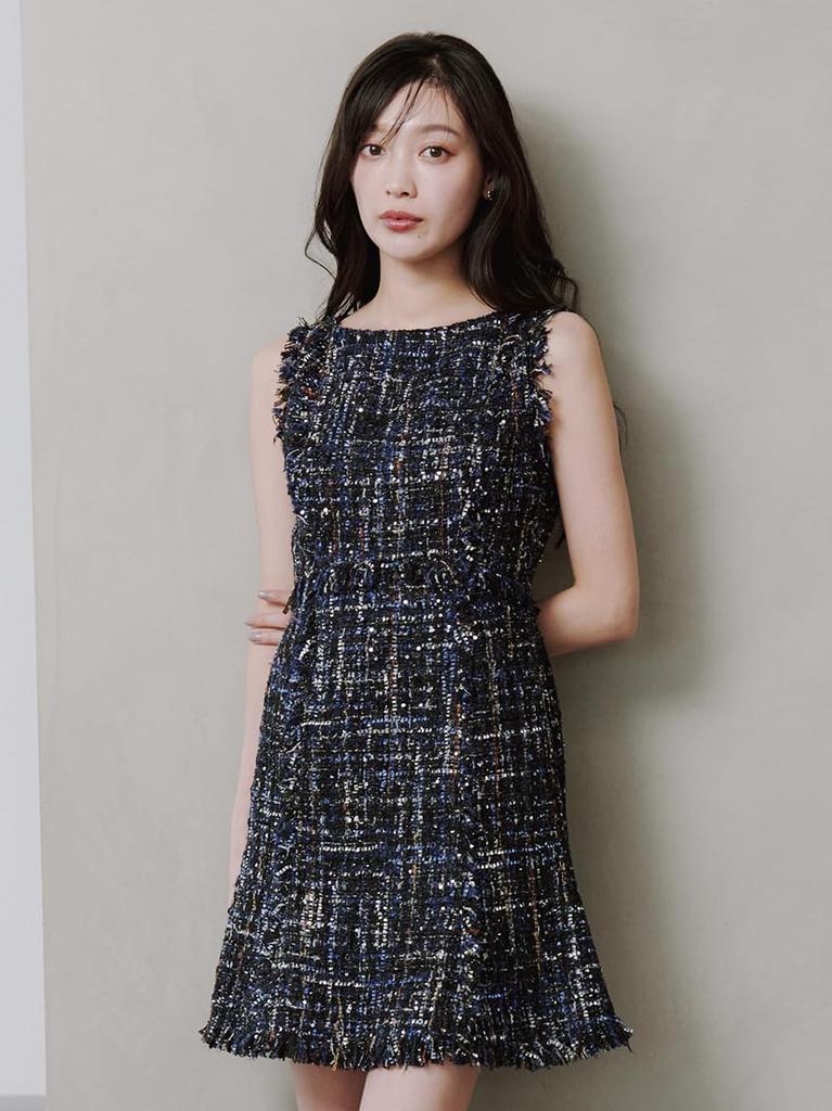 Tweed mini dress SWFO254176NVY0
